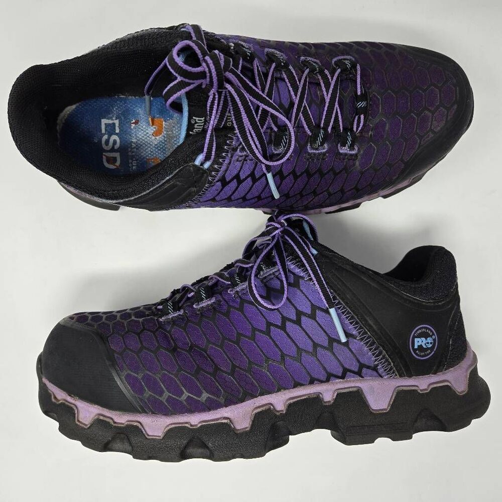 TIMBERLAND PRO 416 ANTI FATIGUE WORK SAFETY TOE ESD SHOES PURPLE WOMENS 8.5 WIDE